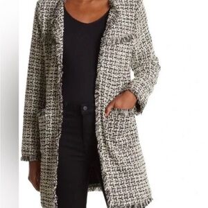 Laundry By Shelli Segal Black and White Tweed Blazer